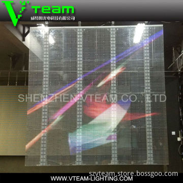 P12mm Glass LED Screen for Window Facade in Shopping Malls